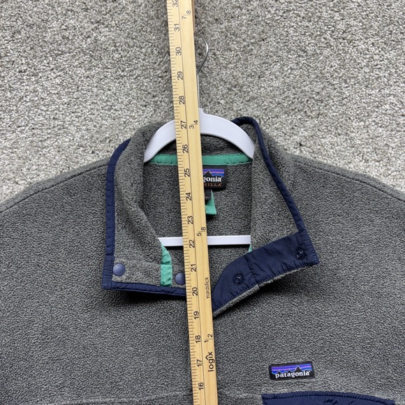 Patagonia Gray Synchilla Snap-T Fleece Long Sleeve Pullover Mens Jacket Size S - Picture 5 of 16